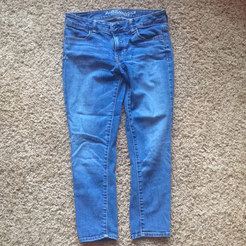 AE high rise super stretch jegging crop